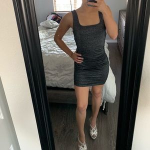 Black sparkly low back dress